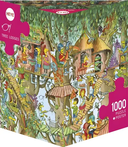 HEYE Puzzle Baumhäuser / 1000 Teile / 50 × 70 cm