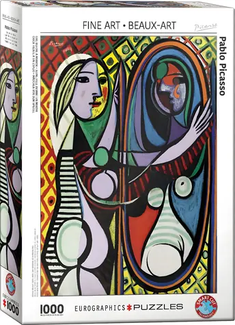 EUROGRAPHICS Puzzle Mädchen vor dem Spiegel / 1000 Teile / 48 × 68 cm
