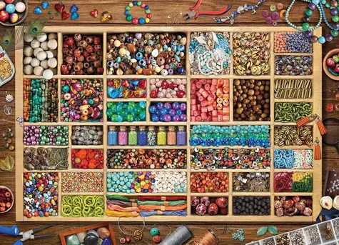 EUROGRAPHICS Puzzle Lauras Perlensammlung / 1000 Teile / 68 x 48 cm