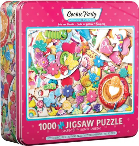 EUROGRAPHICS Puzzle-Keks-Feier in einer Blechdose / 1000 Teile / 67,6 × 48,9 cm