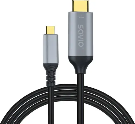 Savio CL-184 Kupfer-/USB-C-HDMI-Kabel / 3 m / HDMI 2.0b
