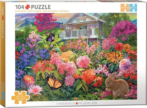 EUROGRAPHICS Puzzle Hasengarten / 104 Teile / 35,6 × 25,4 cm
