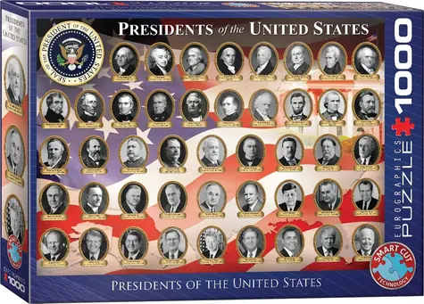 EUROGRAPHICS Puzzle Präsidenten der Vereinigten Staaten von Amerika / 1000 Teile / 67,6 × 48,9 cm