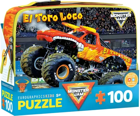 EUROGRAPHICS Puzzle El Toro Loco Monster Jam in einer Snackbox / 100 Teile / 48 x 33 cm