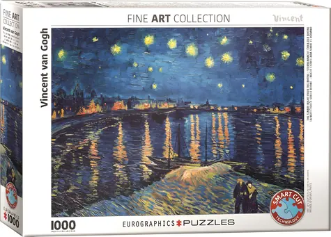 EUROGRAPHICS Puzzle Sternennacht über der Rhône / 1000 Teile / 68 x 48 cm