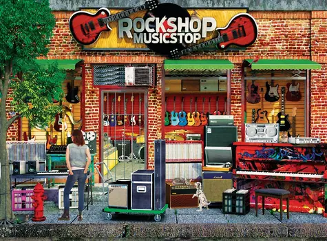 EUROGRAPHICS Puzzle Rock Shop / 1000 Teile / 68 x 48 cm
