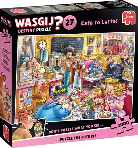 Jumbo-Puzzle WASGIJ Destiny 27: Latte Cafe! / 1000 Teile / ab 15 Jahren