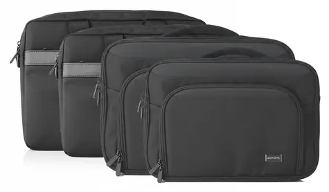 4smarts Target Eco Clamshell 15-16" schwarz / Laptoptasche / für Laptops bis 16" / RPET-Material