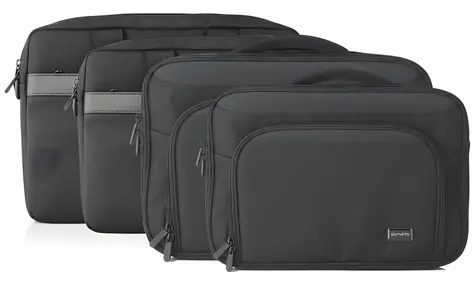 4smarts Target Eco Slim 15-16" schwarz / Laptoptasche / bis zu 16" / Polyester RPET / Schultergurt