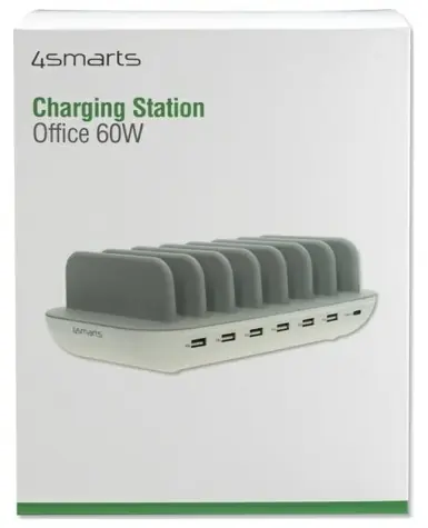 4smarts Office Ladestation weiß / Ladestation / 60 W / 7 Geräte / USB-C + 6x USB-A