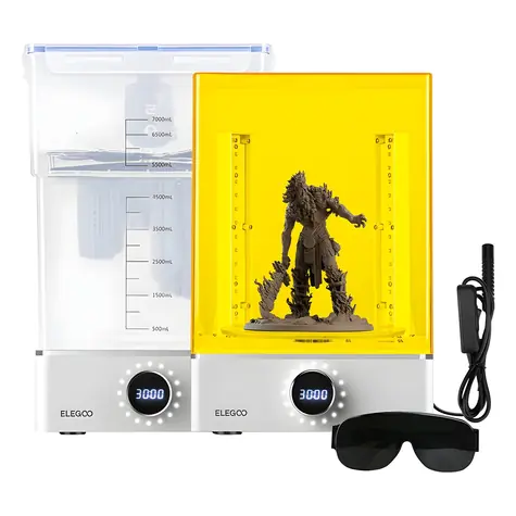 ELEGOO Mercury XS / Wasch- und Härtungsstation / Für 3D-Harzdruck / 7000 ml / UV 405 nm / 360°-Drehplattform