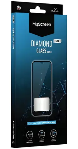 MyScreen Diamond Glass Edge Lite Samsung Galaxy A03 Schwarz / Displayschutzfolie / Gehärtetes Glas 9H / Vollflächig verklebt