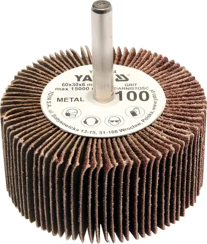 YATO Radial-Lamellenscheibe 60x30 P-80 / Schleifscheibe / Schaftdurchmesser 6 mm