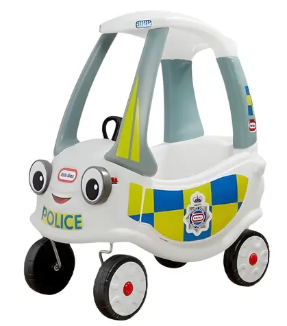 Polizei-Laufrad weiß / Kunststoff / Kinder