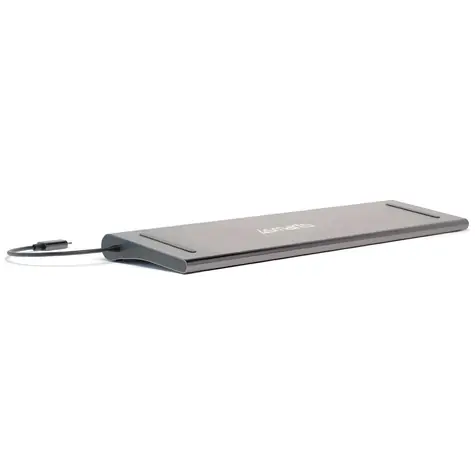 4smarts HUB 11-in-1 grau / USB-C-Hub mit Standfuß / 11 Anschlüsse / USB-C PD 100W / HDMI 4K / RJ-45 / DeX-Modus