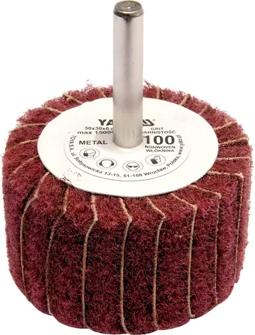 YATO Fächerscheibe radial 50x30 P-100 / Scheibe / Körnung 100 / Schaftdurchmesser 6 mm