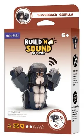 MIEREDU 3D-Puzzle mit Sound Gorilla / Lernpuzzle