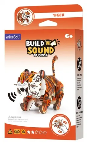 MIEREDU 3D-Puzzle mit Sound Tiger / Lernpuzzle