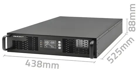Online-Rack-USV 1000 VA/1000 W mit LCD-Display / USV-Notstromversorgung / Rack / PF 1.0