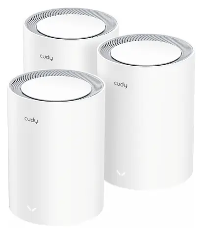 Cudy M3000 weiß 3 Stück / Wi-Fi Mesh-System / Wi-Fi 6 / Dualband / 574 + 2402 Mbit/s / 5 Antennen