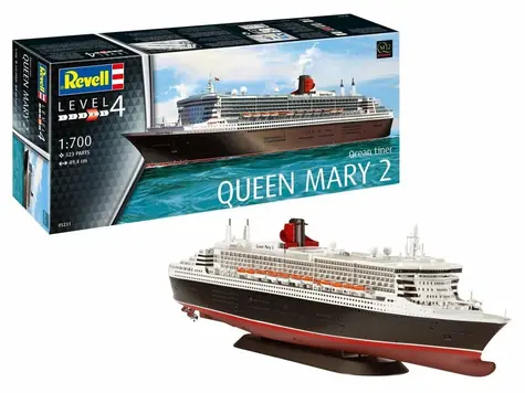 Revell Queen Mary 2 Schiffsmodell / Plastikmodellbausatz / Maßstab 1:700