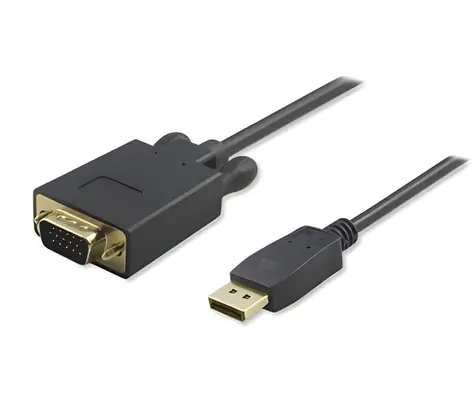 PremiumCord DisplayPort - VGA-Kabel Stecker/Stecker schwarz / DisplayPort-Kabel / 2 m