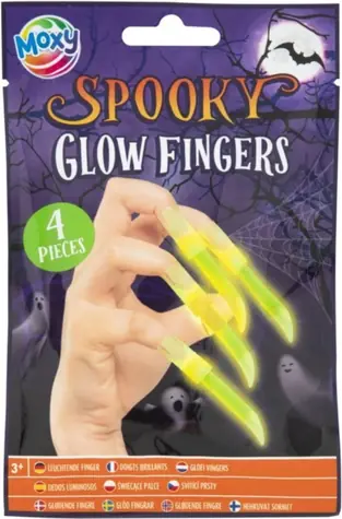 MOXY Halloween Leuchtnägel / Kostümaccessoire / 4 Stück