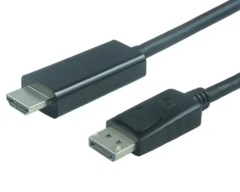 PremiumCord DisplayPort 1.2 auf HDMI 2.0 Kabel, schwarz / Kabel / 4K 60Hz / Stecker/Stecker / 1 m