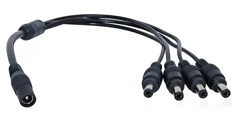 Xtendlan Stromverteiler 1:4 / Stromverteiler / DC Buchse 2,1 mm / Kabel 0,45/0,3 mm