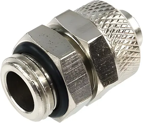 Anschluss G1/4 auf 10/8 mm, glänzend silber / Wasserkühlungsanschluss / Gerade