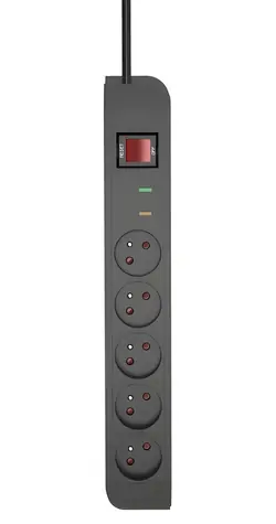 TB Touch Energy Überspannungsschutz 1,5 m / Verlängerungskabel / 5 Steckdosen / Netzschalter / 2300 W