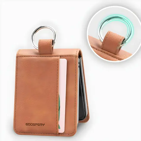 Mercury Basic Diary Hülle für Samsung Galaxy Z Flip7, hellbraun / Hülle / Buchstil