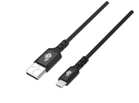 Silikonkabel USB-A auf Micro-USB, schwarz / Kabel / Schnellladefunktion / 2 m