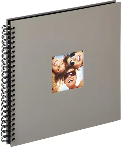 Walther Fun SA110X grau 30x30 / Album / 50 schwarze Seiten / Spiralbindung