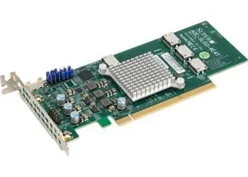 SuperMicro AOC SLG3-4E4T / Controller / 4X NVMe Oculink SFF-8611 / PCIe x16 Gen3 / Low Profile