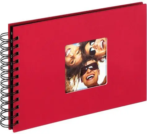 Walther Fun 23x17 rot / Album / Spiralbindung / 40 schwarze Seiten