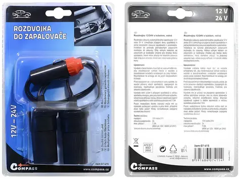 Compass Zigarettenanzünder-Splitter 12V/24V mit Kabel / Zigarettenanzünder-Splitter / 12V/24V