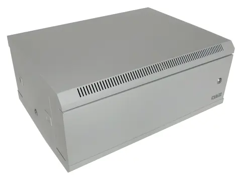 Xtendlan Wandrack 4U grau / Wandrack / 600×450 mm / einteilig / mit durchgehender Tür