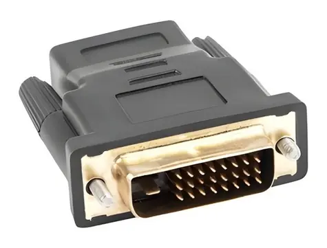 Adapter HDMI (F) - DVI-D (M) 24+1 Dual Link schwarz / Reduzierung / Vergoldete Anschlüsse / Max. 1920 x 1080 px