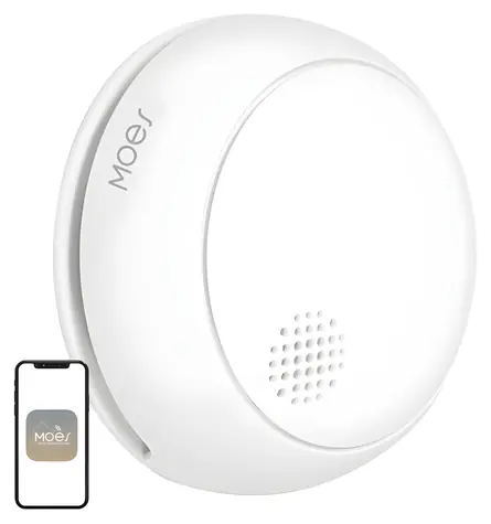 MOES SSD01 / Rauchmelder / ZigBee / Lautstärke 85 dB / Batterie-Selbsttest