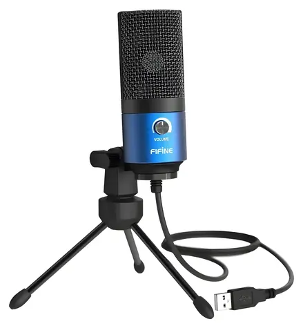 FIFINE K669BB blau / Tischmikrofon / Kondensator / Stativ / USB