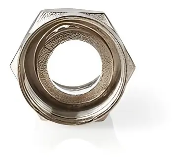 Nedis F-Stecker gerade silber (CSVC41908ME) / Stecker / Stecker / vernickelt / 75 Ohm / Drehverschluss / 25 Stück.