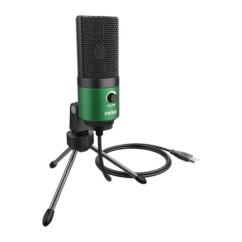FIFINE K669BG grün / Tischmikrofon / Kondensator / Stativ / USB
