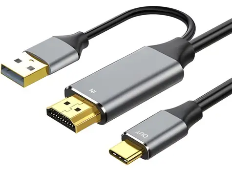 PremiumCord HDMI 2.0 - USB-C Kabel, Aluminium, 2 m / Kabel / 4K 60Hz / 1080p