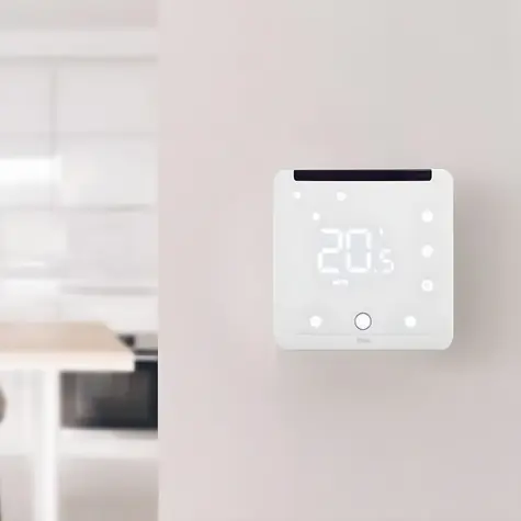 Fibaro Nice Clima-Control weiß / Intelligenter Thermostat / Z-Wave / LED-Display / Alexa & Google Assistant