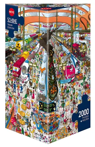 HEYE Puzzle Bahnhof / 2000 Teile / 97 × 69 cm