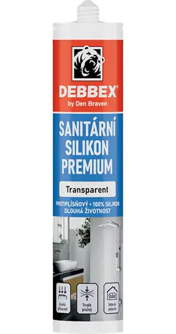 DEBBEX BY DEN BRAVEN Hygienesilikon Premium transparent / 280 ml / Kartusche