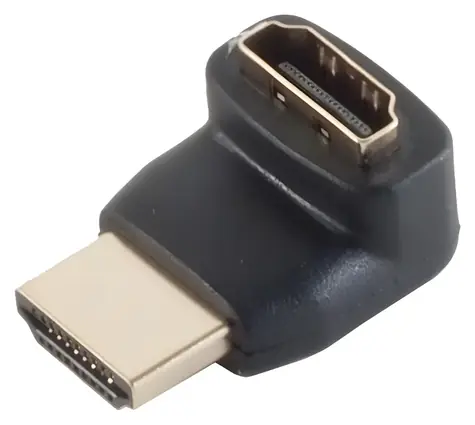 SCONN HDMI-A Buchse > HDMI-A Stecker / Reduzierung / 90° nach oben / 4K / vergoldete Anschlüsse