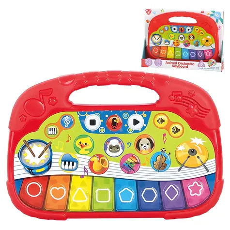 PLAYGO Keyboard Tierorchester / Musikinstrument / Töne und Rhythmen / 2 AAA-Batterien / ab 3 Jahren