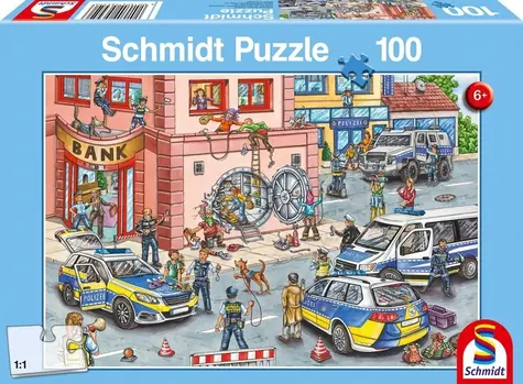 Schmidt Puzzle Polizei im Einsatz / 100 Teile / 36,1 × 24,3 cm